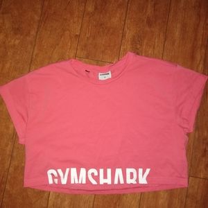 Orange gymshark friction crop top